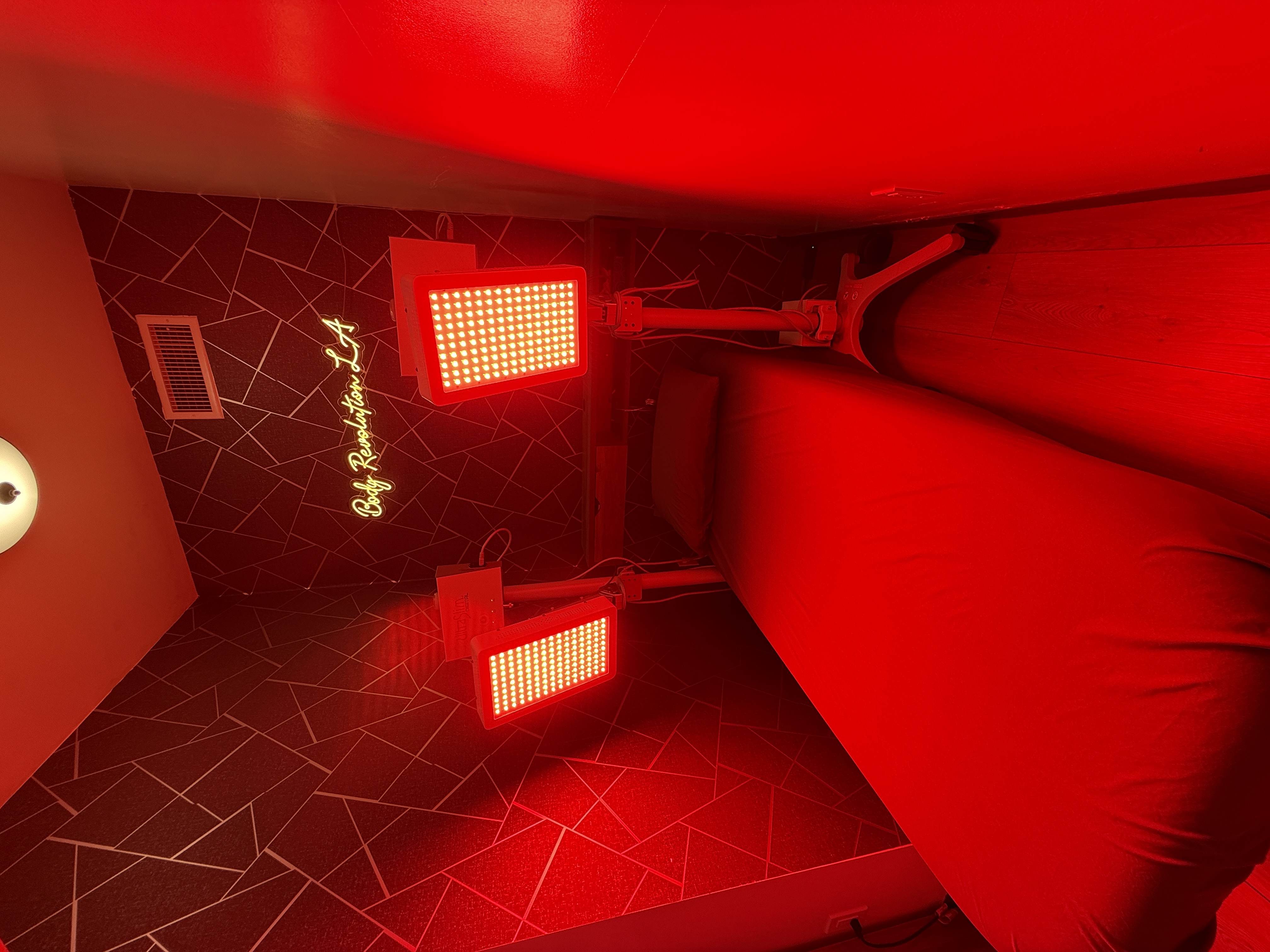 Body Revolution LA therapy room with LED panels